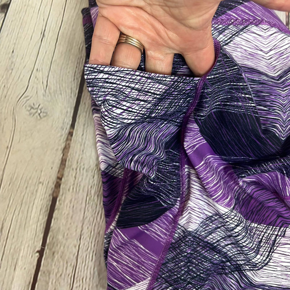 Ododos Yoga exercize Leggings  XL purple geo print Super Soft NWOT - Picture 9 of 9